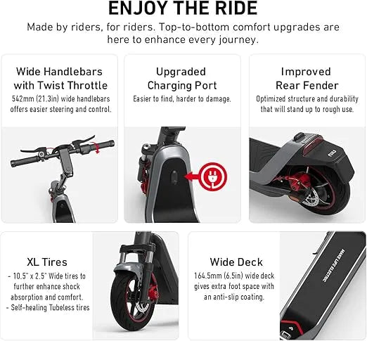 NIU Electric Scooter for Adults - NIU Electric Scooter for Commuting Max Power 600W-900W.