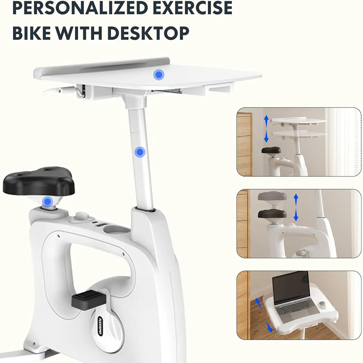 FLEXISPOT V9 – 3-in-1 Desk Exercise Bike for Home Office with Pedals, Desktop & LCD Display