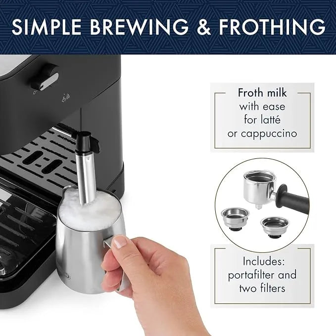De'Longhi Stilosa Manual Espresso Machine, Latte & Cappuccino Machine