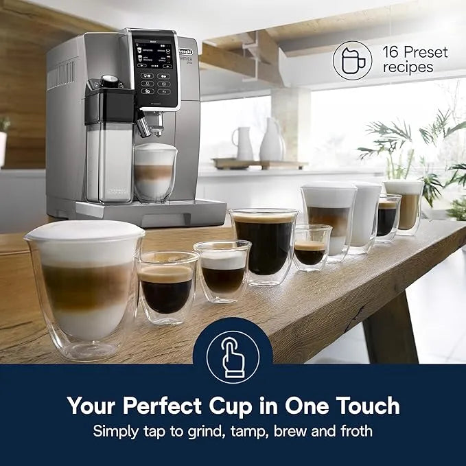 De'Longhi Dinamica Plus Connected coffee & espresso machine with automatic milk frothing function