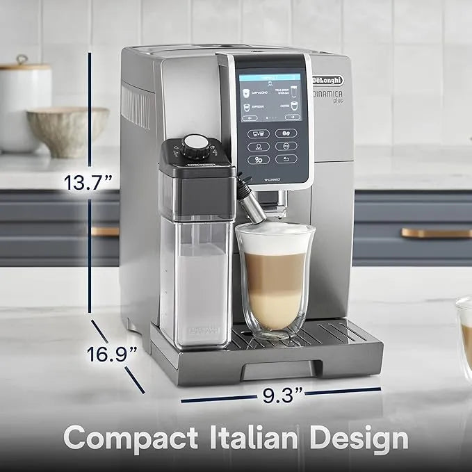 De'Longhi Dinamica Plus Connected coffee & espresso machine with automatic milk frothing function