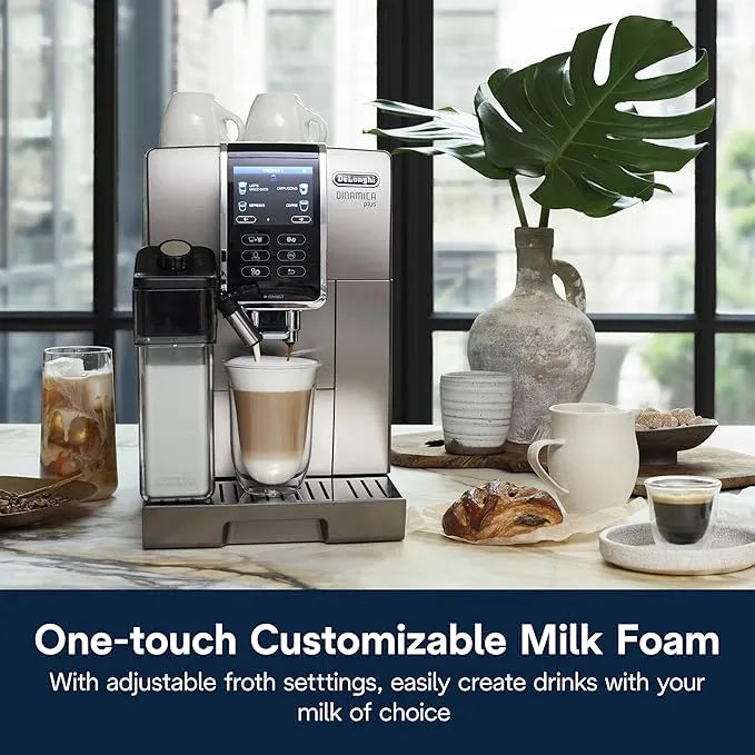 De'Longhi Dinamica Plus Connected coffee & espresso machine with automatic milk frothing function