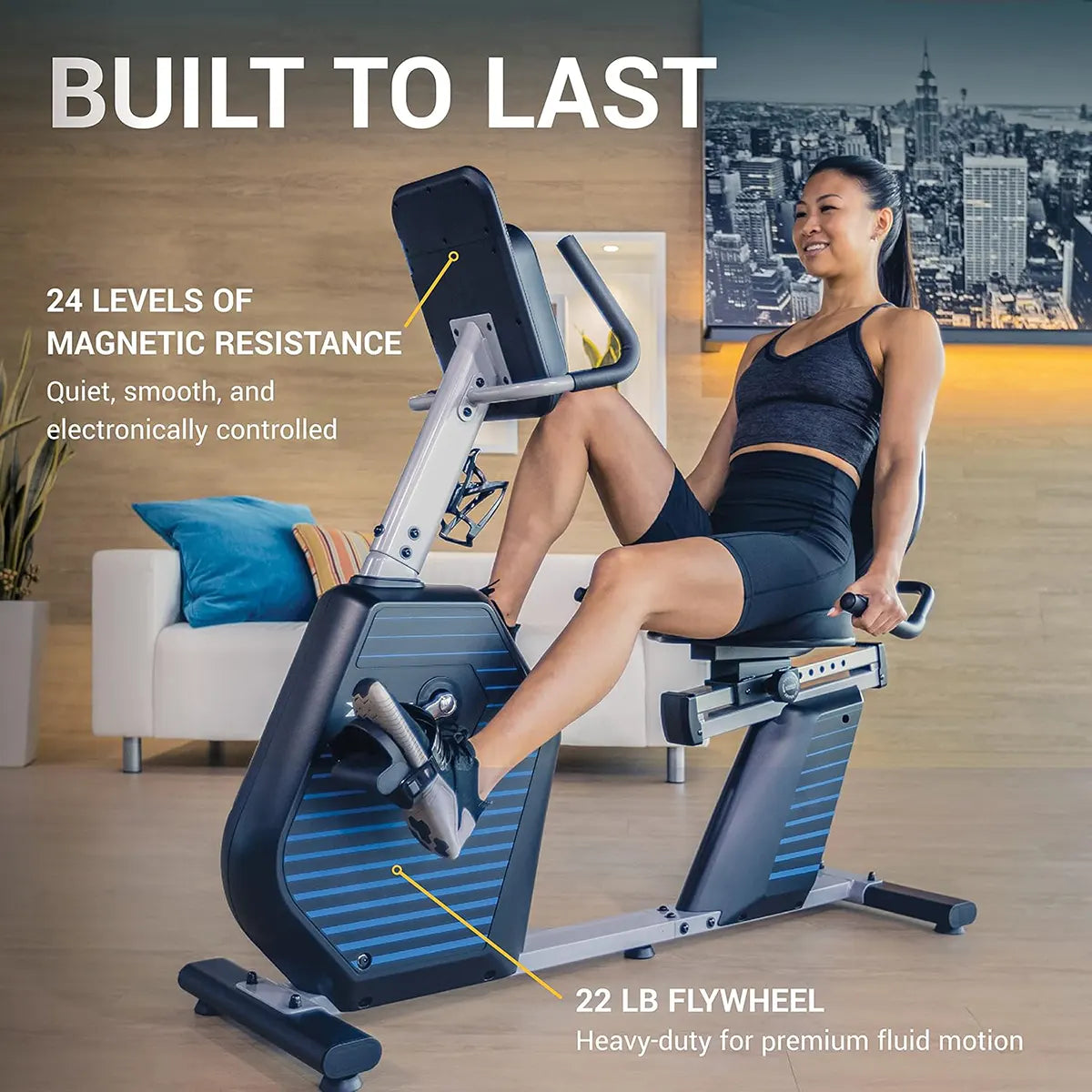 XTERRA Fitness Recumbent Bike – Comfortable Home Exercise Bike for Low-Impact Cardio