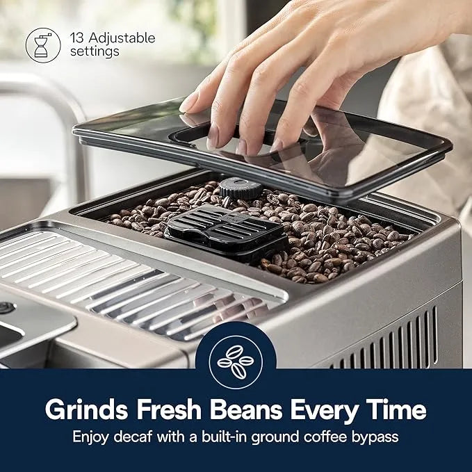 De'Longhi Dinamica Plus Connected coffee & espresso machine with automatic milk frothing function