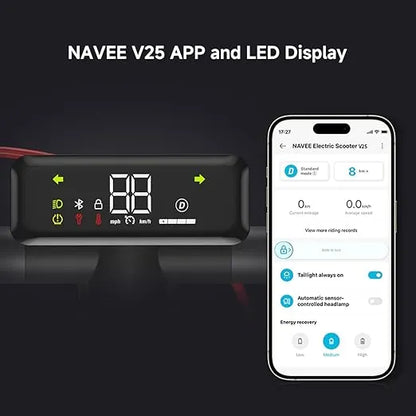 NAVEE Electric Scooter, Top Speed 20/19 MPH and Range 40/31/25/15.5 Miles