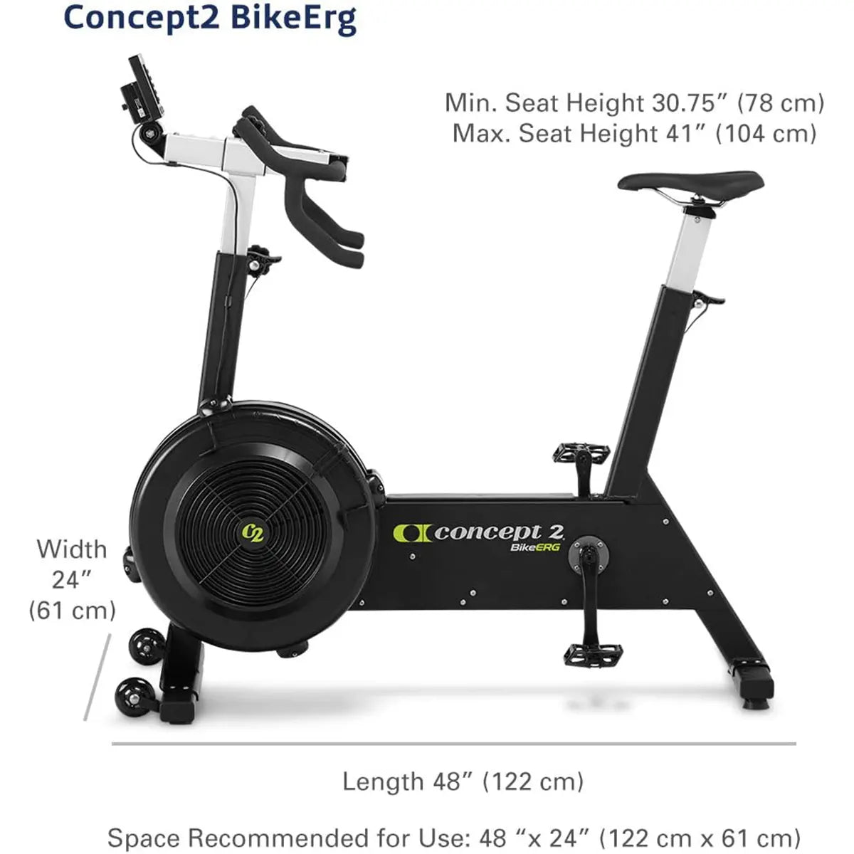 Concept2 BikeErg 2900 – Stationary Exercise Bike with PM5 Monitor and Adjustable Air Resistance