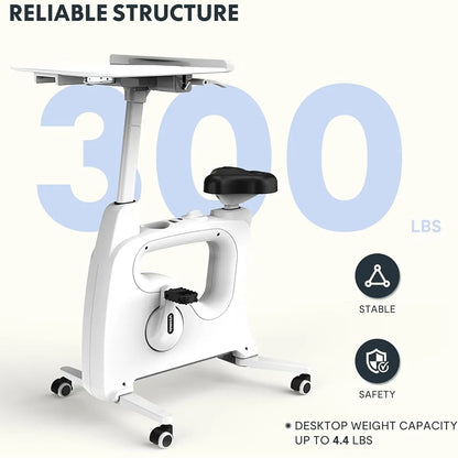 FLEXISPOT V9 – 3-in-1 Desk Exercise Bike for Home Office with Pedals, Desktop & LCD Display