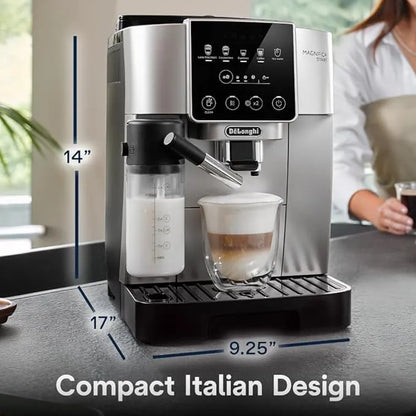 De'Longhi Magnifica Start coffee and espresso machine with automatic milk frother, one-touch latte making