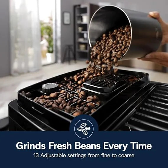 De'Longhi Magnifica Start coffee and espresso machine with automatic milk frother, one-touch latte making