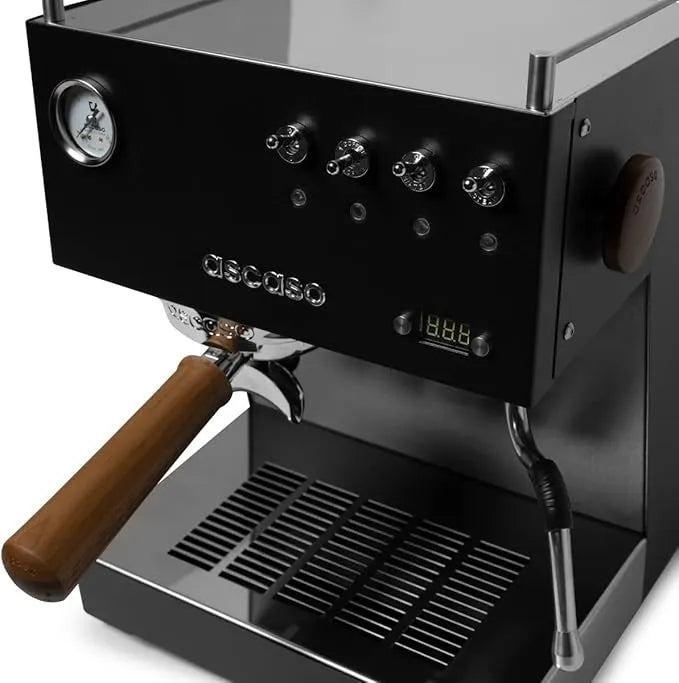 Ascaso Steel DUO PID, Programmable Espresso Machine w/Volumetric Controls, Dual Thermoblock, 120V (Black)