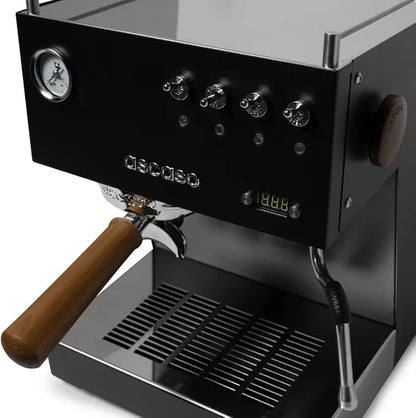 Ascaso Steel DUO PID, Programmable Espresso Machine w/Volumetric Controls, Dual Thermoblock, 120V (Black)