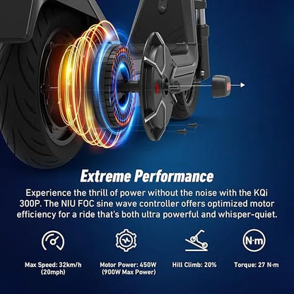 NIU Electric Scooter for Adults - NIU Electric Scooter for Commuting Max Power 600W-900W.