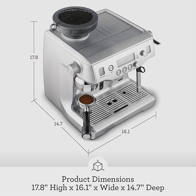 Breville Oracle Espresso Machine BES980XL, Brushed Stainless Steel