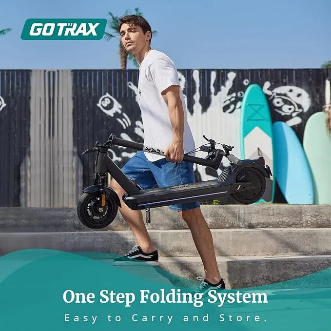 Gotrax Electric Scooter for Adults, 500W Motor 10" Solid Tire, Max 28-42 Miles Range 20Mph Top Speed, with Electric Code Lock Long Battery Life,...