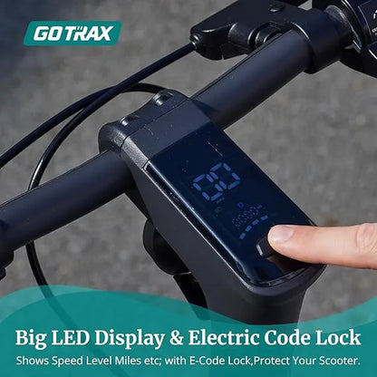 Gotrax Electric Scooter for Adults, 500W Motor 10" Solid Tire, Max 28-42 Miles Range 20Mph Top Speed, with Electric Code Lock Long Battery Life,...