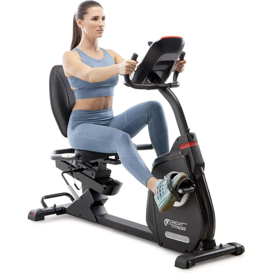 Circuit Fitness Recumbent Exercise Bike – Magnetic Resistance, 15 Programs, LCD Display