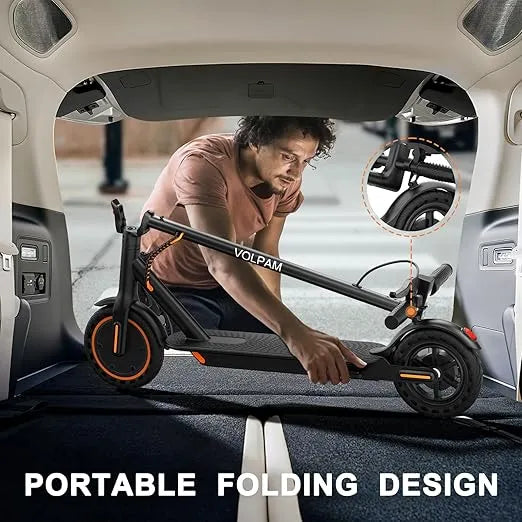 VOLPAM Electric Scooter, 350W/500W, 8.5"/10" Tires, 12/21/28 Miles Range