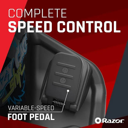Razor Crazy Cart Shift – Electric Go Kart for children 6 years and older with 360° steering system, maximum speed 13km/h