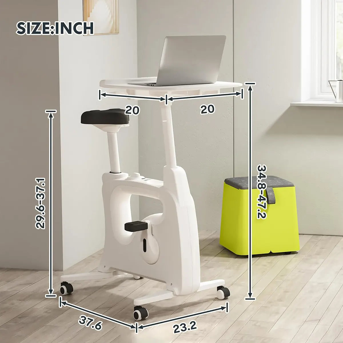 FLEXISPOT V9 – 3-in-1 Desk Exercise Bike for Home Office with Pedals, Desktop & LCD Display