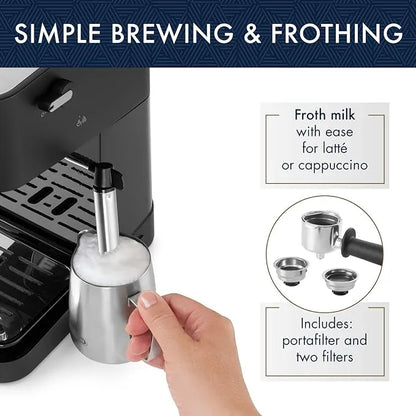 De'Longhi Stilosa Manual Espresso Machine, Latte & Cappuccino Machine