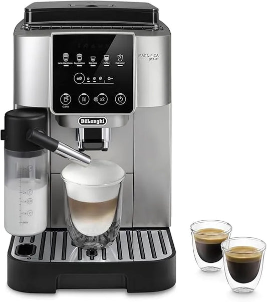 De'Longhi Magnifica Start coffee and espresso machine with automatic milk frother, one-touch latte making