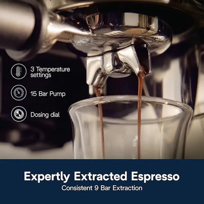 De'Longhi La Specialista Arte Evo Espresso Machine with Cold Brew, Manual Milk Frother, Barista Kit for Latte, Cappuccino, Built-in Grinder, EC9255M