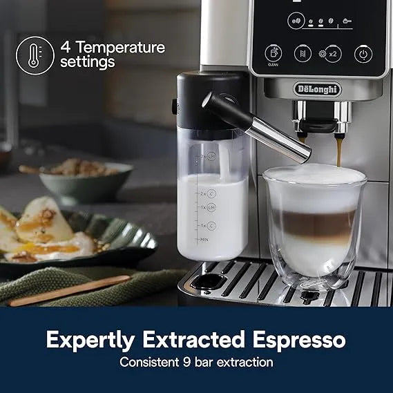 De'Longhi Magnifica Start coffee and espresso machine with automatic milk frother, one-touch latte making