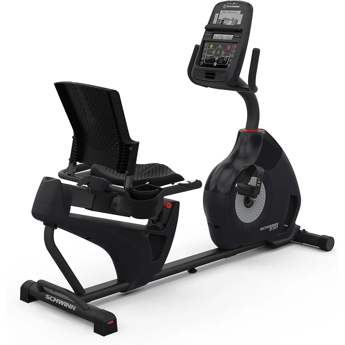 Schwinn 230 Recumbent Exercise Bike – Bluetooth, LCD Display, 16 Resistance Levels