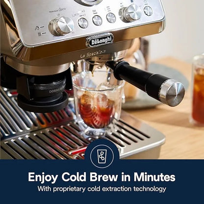 De'Longhi La Specialista Arte Evo Espresso Machine with Cold Brew, Manual Milk Frother, Barista Kit for Latte, Cappuccino, Built-in Grinder, EC9255M