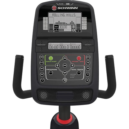 Schwinn 230 Recumbent Exercise Bike – Bluetooth, LCD Display, 16 Resistance Levels